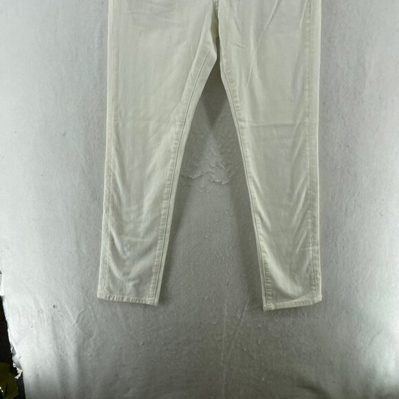 Uniqlo Jeans Women's Sz 28 White Mid Rise Slim Straight Stretch Skinny Denim - Picture 7 of 12